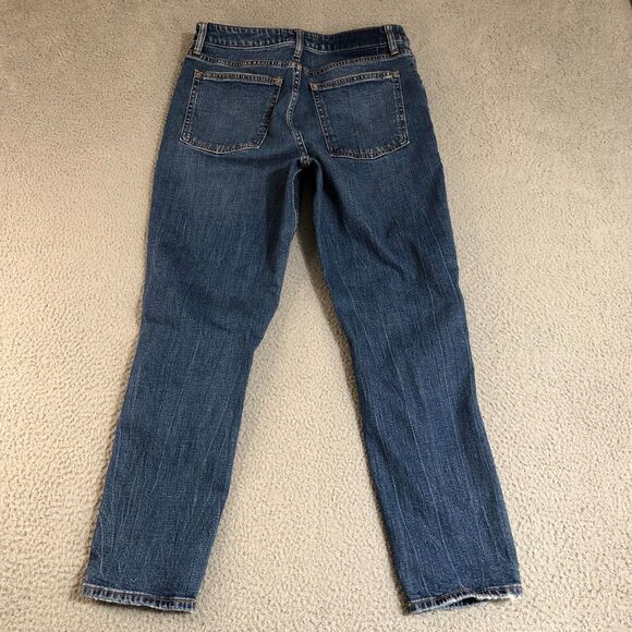 Abercrombie Fitch Jeans Women 10 Blue High Rise Skinny Distressed Preppy Classic - Picture 5 of 8